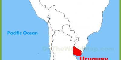 지도 우루과이의 남아메리카